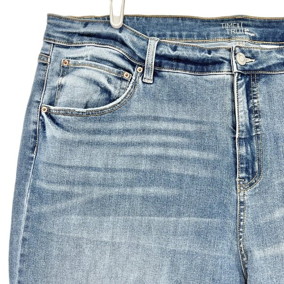 NWT Time & Tru Women's Straight Leg High Rise Blue Stretch Jeans Plus Size 24 - Picture 5 of 9